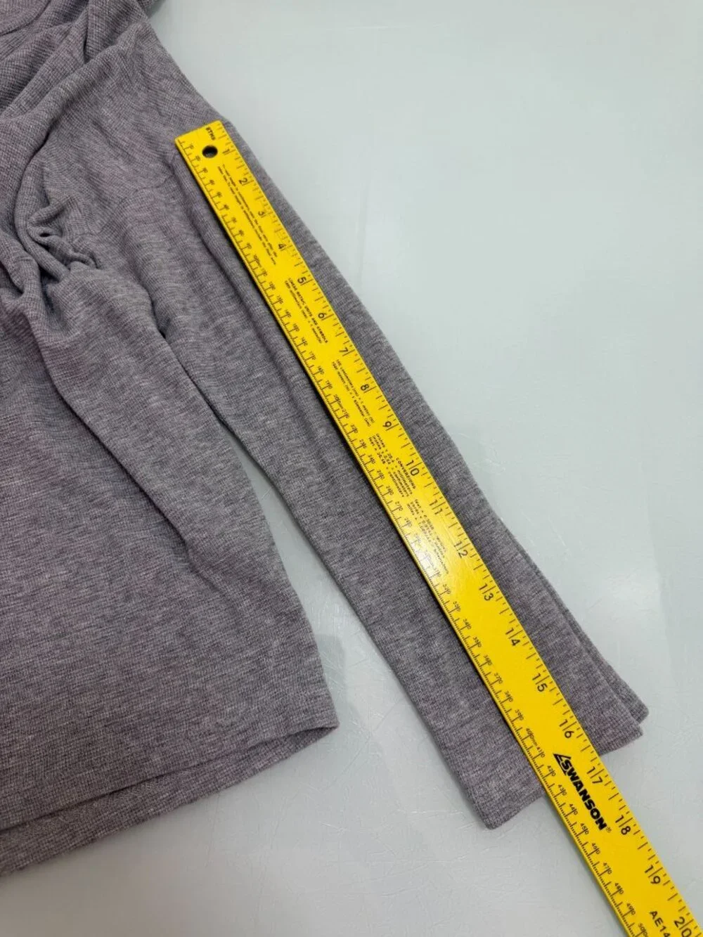 Madewell Waffle Knit Top Shirt Women's Medium M Oversized Lightweight Gray